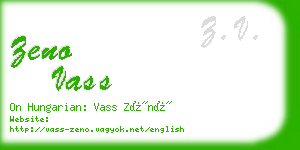 zeno vass business card